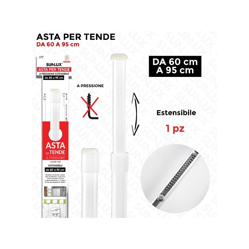 ASTA PER TENDE ESTEN. PIATTO DA 60 A 95CM