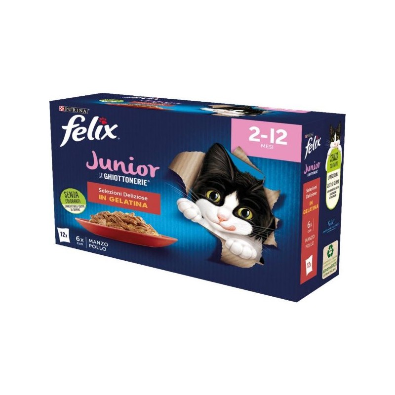 FELIX JUNIOR LE GIHIOTTERIE MANZO&POLLO 12X85G