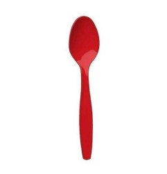 CLENDY CUCCHIAI ROSSO COMPOSTABILI