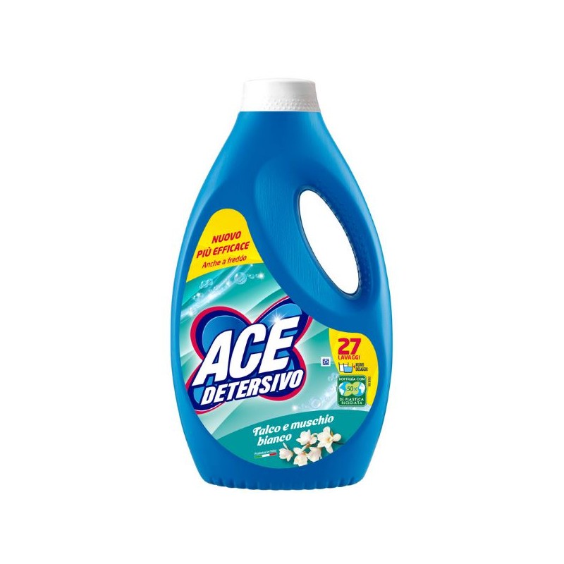 ACE LAVATRICE TALCO E MUSCHIO BIANCO 27 LAVAGGI