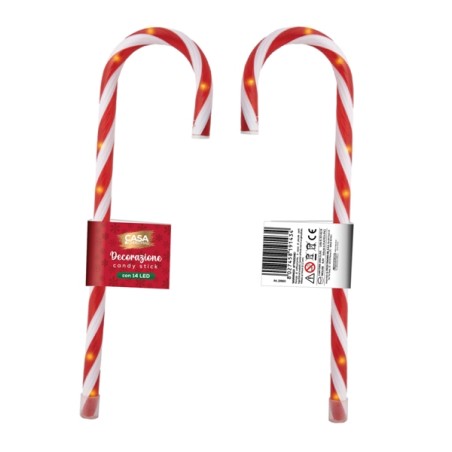 DECORAZIONE CANDY STICK C/14 LED C