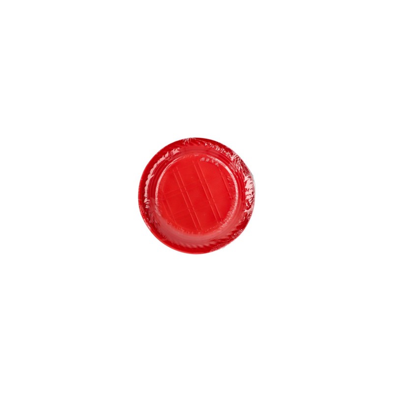PIATTO RIUTILIZZABILI PIANI PZ.15 ROSSO