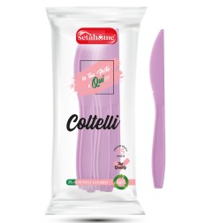 COLTELLI IN PLASTICA ROSA CF 25PZ