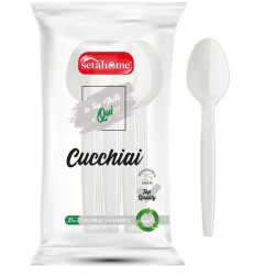 CUCCHIAI IN PLASTICA BIANCHI CF 25PZ