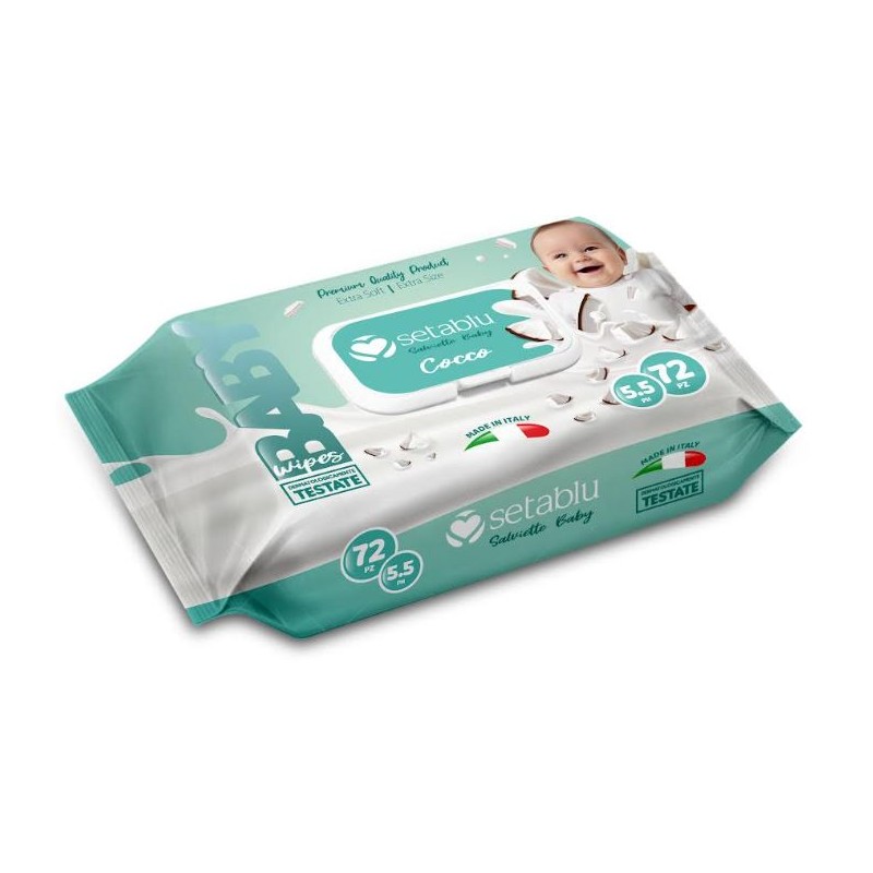 SALVIETTE BABY LATTE DI COCCO 72PZ MADE