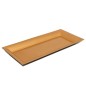 VASSOIO RETT. SMOOTH GOLD CM.36X17
