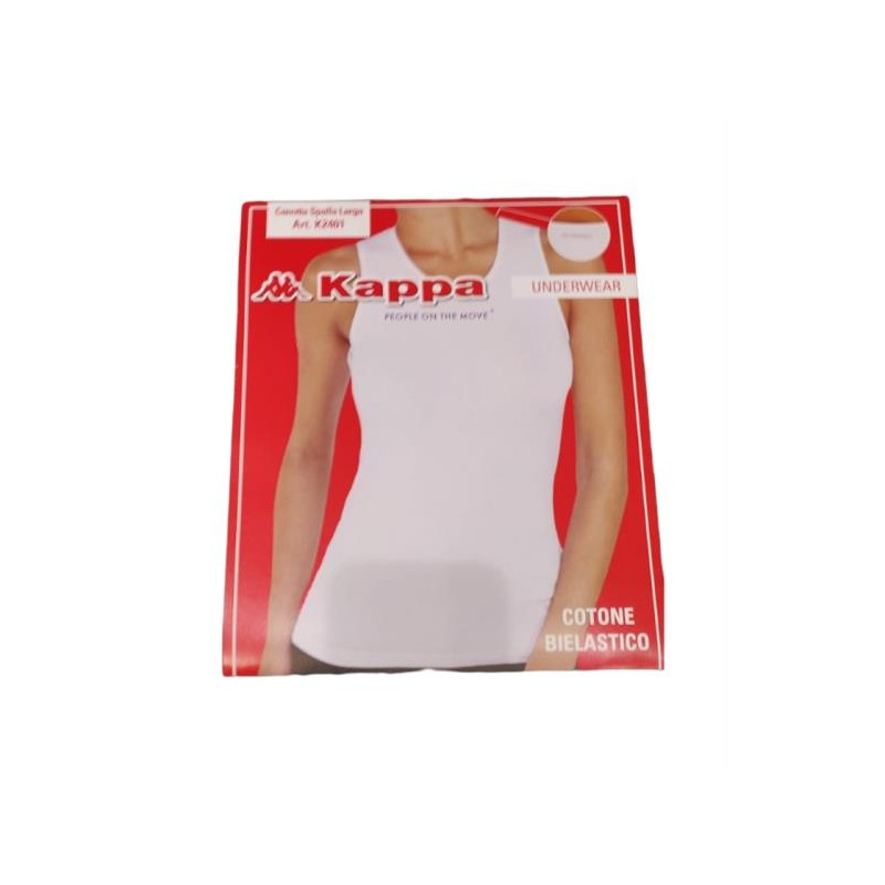 CANOTTIERA DONNA SPALLA LARGA COTONE ELASTICIZZATO KAPPA