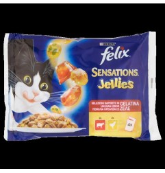 FELIX SENSATION UMIDO GATTO POLLO/MANZO 4X100GR